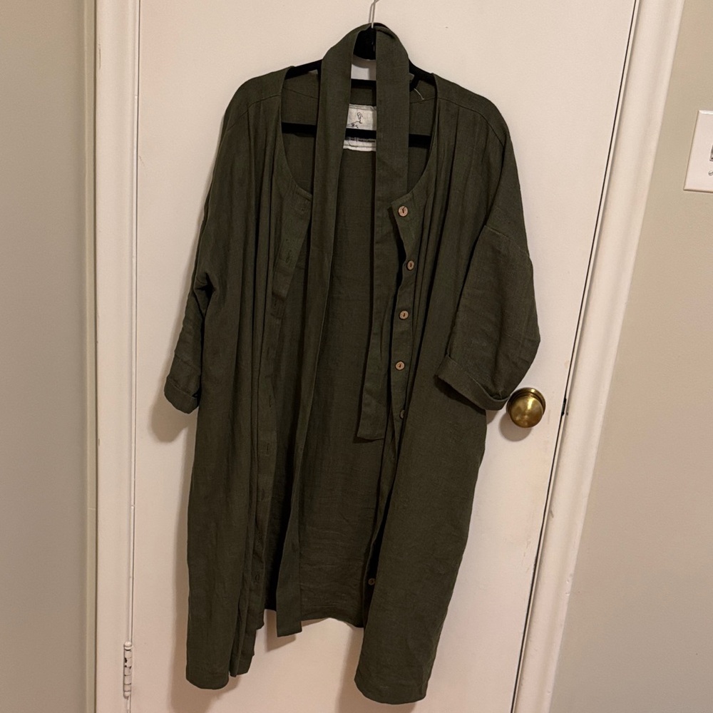 🇱🇹 notPERFECTLINEN Rennes dress in heavyweight linen - Picture 1 of 3